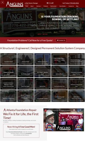 screenshot of a clients website