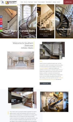 screenshot of a clients website