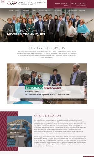 screenshot of a clients website