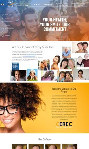 screenshot of a clients website