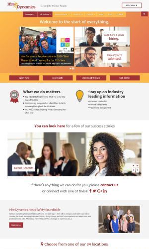 screenshot of a clients website