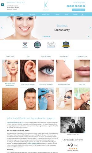 screenshot of a clients website