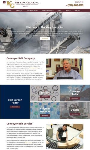 screenshot of a clients website
