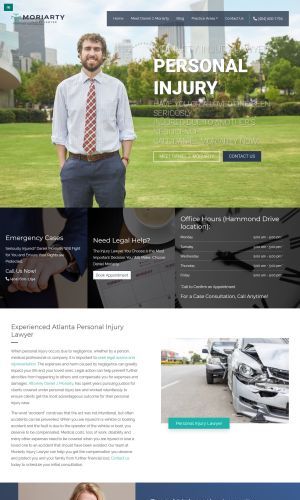 screenshot of a clients website