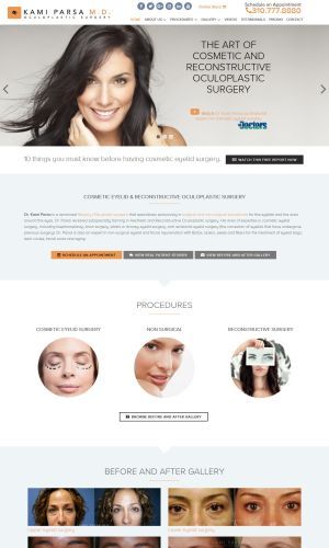 screenshot of a clients website