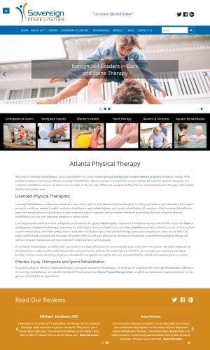 screenshot of a clients website