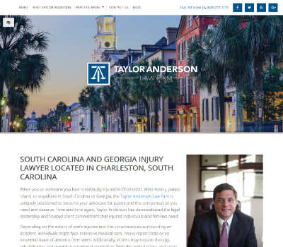 screenshot of the The Taylor Anderson Law Firm website
