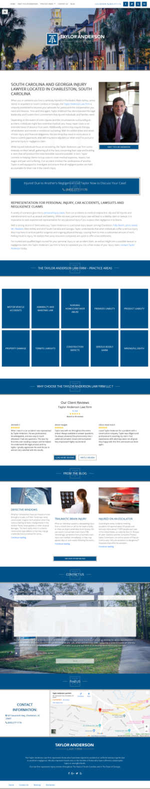 screenshot of the The Taylor Anderson Law Firm website