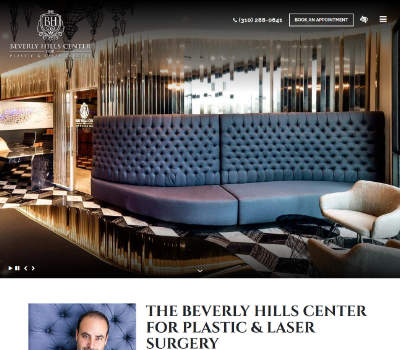 screenshot of the The Beverly Hills Center for Plastic & Laser Surgery website