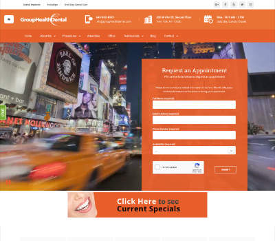 screenshot of the Group Health Dental website