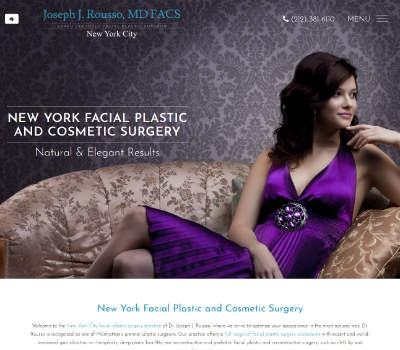 screenshot of the Joseph J. Rousso, MD FACS website