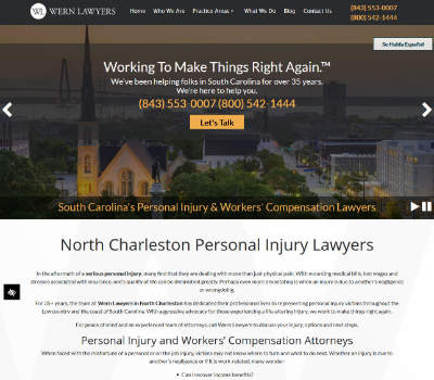 screenshot of the Wern Lawyers website