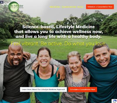 screenshot of the Wholistic Medicine Specialists of Atlanta website