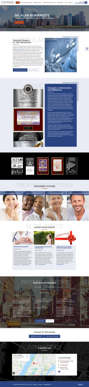 screenshot of the Dr. Alan I. Benvenisty MD website